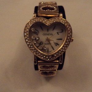 Geneva heart shape ladies wristwatch